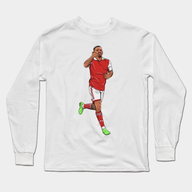 Gabriel Jesus Long Sleeve T-Shirt by Ades_194